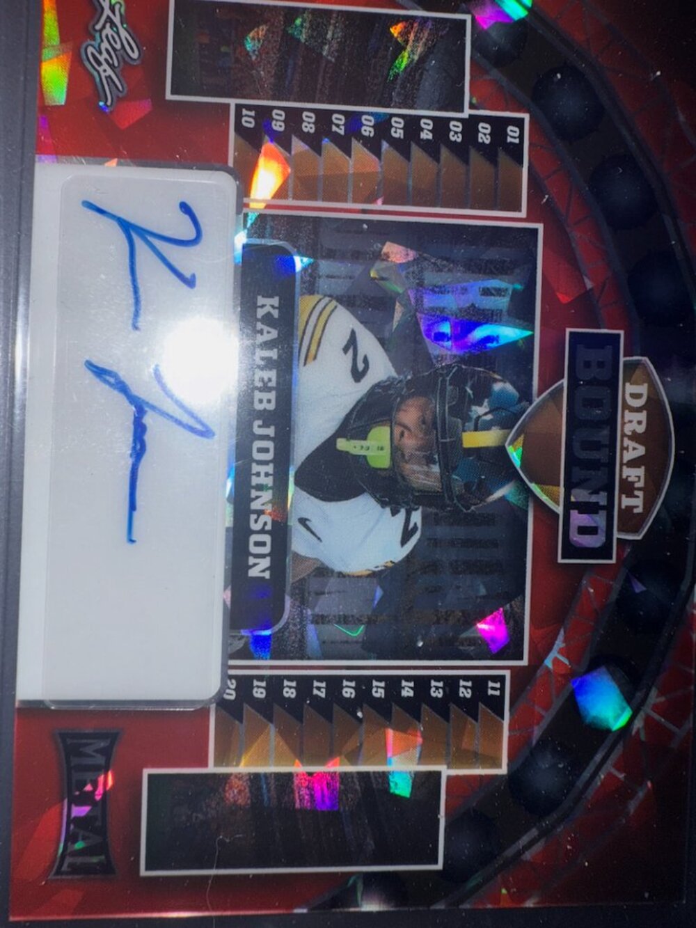 Kaleb Johnson Auto DB-KJ1 | Leaf Draft Bound 3/7